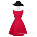 Robe vintage sans manches en gros pour les femmes